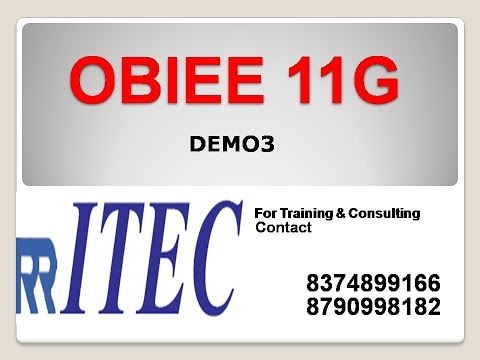 OBIEE Introduction:DEMO3 BY RR ITEC, Hyderabad, India