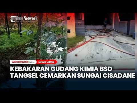 Kebakaran Gudang Kimia BSD Tangsel Cemarkan Sungai Cisadane