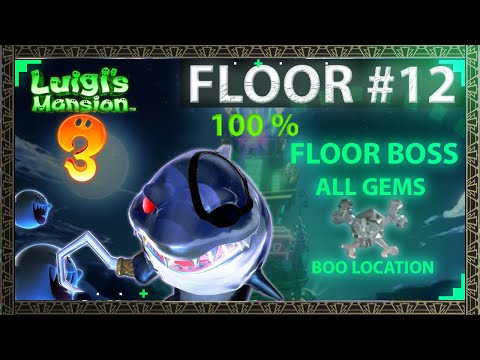 Luigi's Mansion 3 - Floor 12: The Spectral Catch☠️(100%) - All Gems 💎,Boss Fight ⚔️ & Boo Location 👻