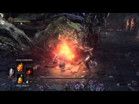 Dark Souls 3 Pyromancer Burndown - Curse-rotted Greatwood (Great Combustion Only)