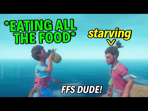 Stuck on a RAFT with a bunch of morons Part 4 // Raft Funny Moments