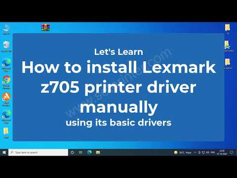 How To Install Lexmark Z705 Printer Driver Manually By Using Its Basic Driver