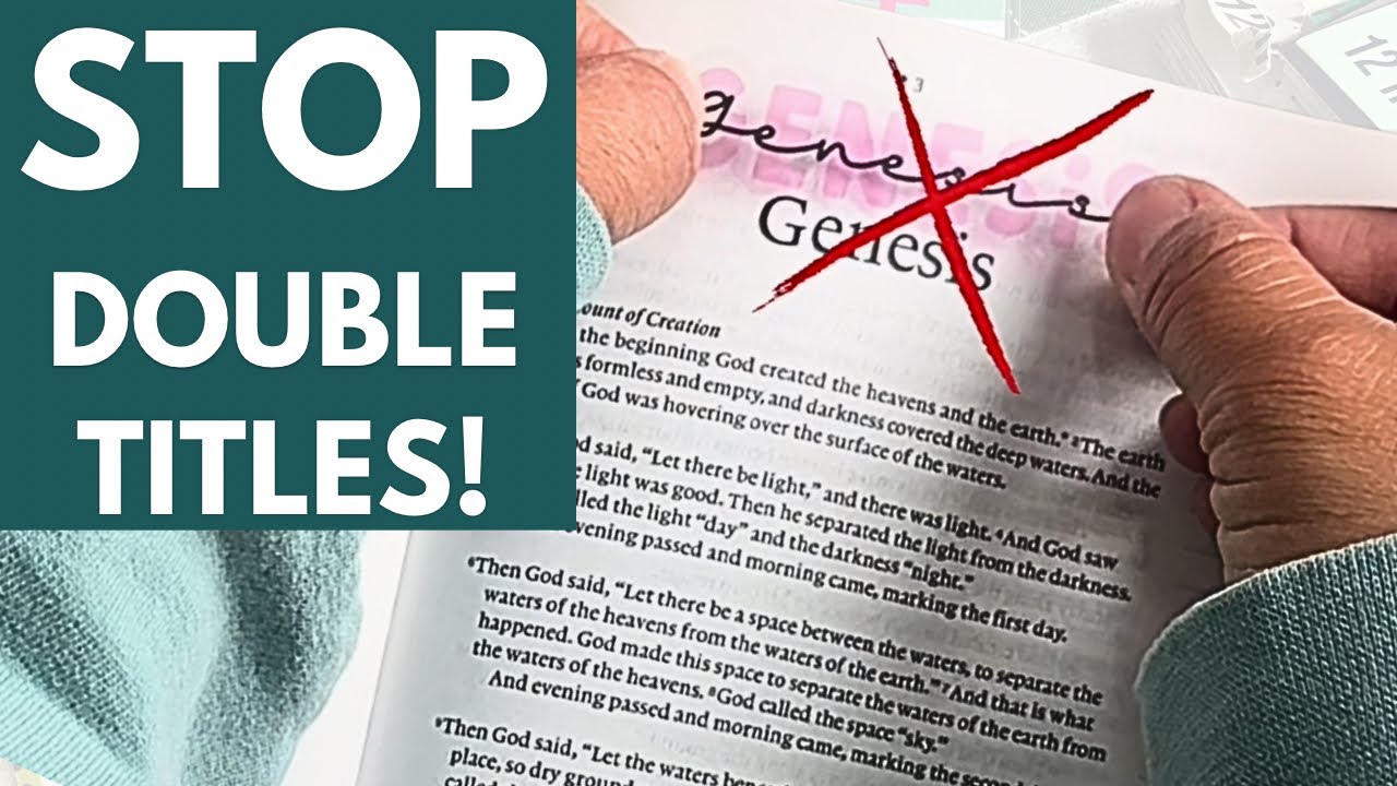 👉 Bible Sticker Hack That Actually Works—No More Double Titles!