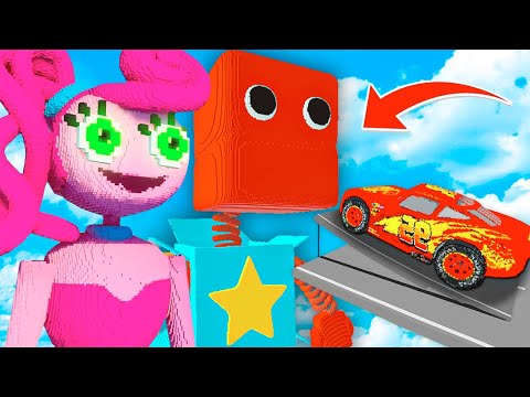 Big & Small CARS vs PROJECT: Playtime BOXY BOO, Mommy Long Legs (Teardown Mods)