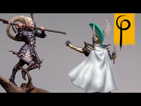 I Have the High Ground! | Painting our EPIC NEW Duel | Dark Elf vs High Elf