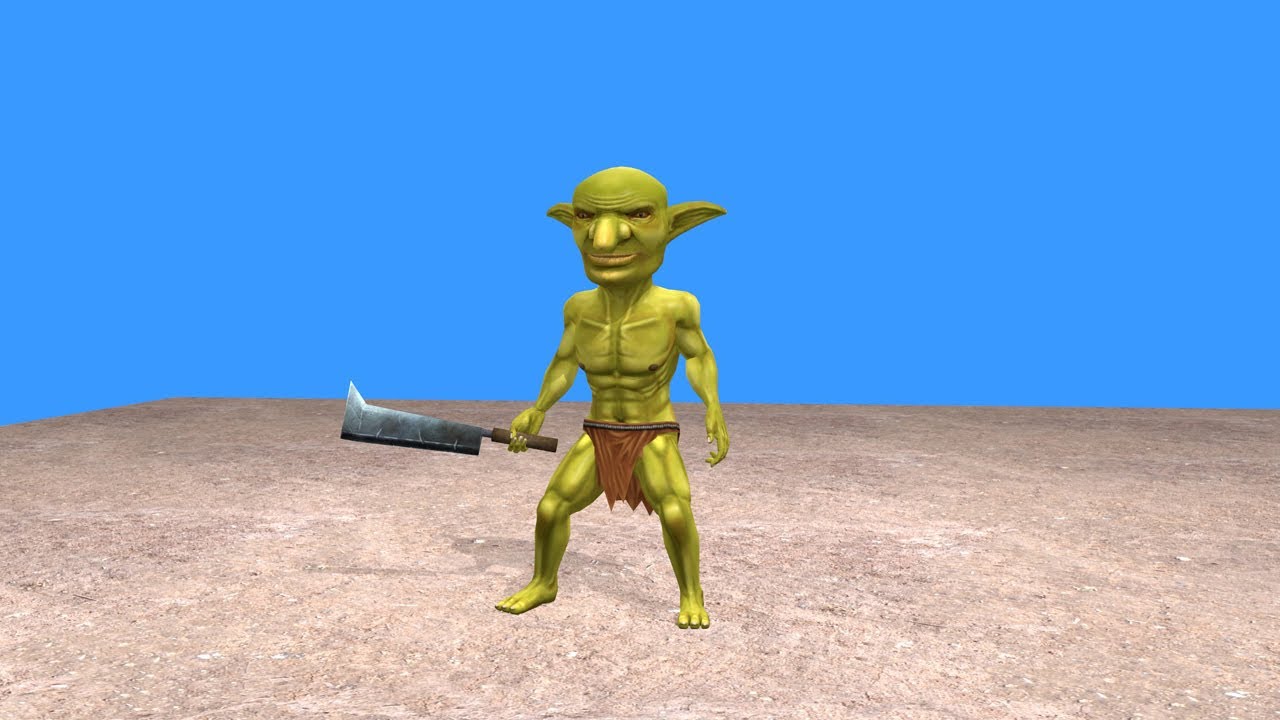 Lowpoly Animated Goblin 3D Model