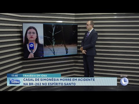 Tragédia em Iúna: casal de Simonésia morre em acidente na BR-262 no Espírito Santo.