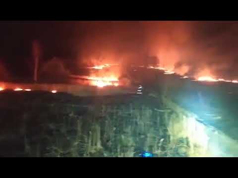 Pożar traw w miejscowości Lipinki, 18.03.2020