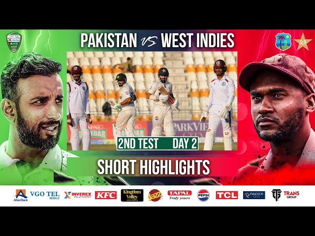 Short Highlights | Pakistan vs West Indies | 2nd Test Day 2 | PCB | M2I1A