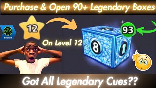 Opening 90+ Legendary Boxes On Level 12 OMG!😱 - 8 ball pool 2024