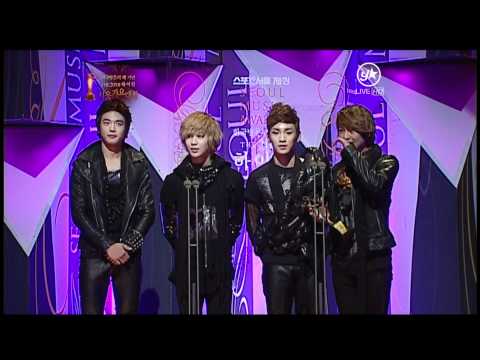 2010.01.20 SHINee - Winning Bonsang Award @ Seoul Music Awards