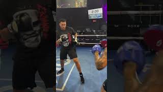 David Benavidez Working The POWER Jab In Camp