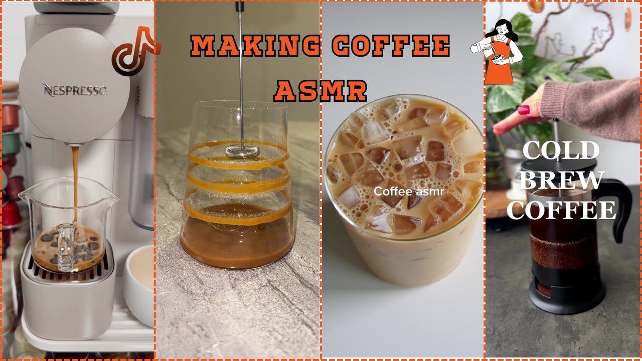 Making coffee ASMR || tiktok compilation ☕️🌹