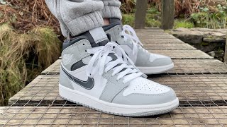 JORDAN 1 MID LIGHT SMOKE GREY ANTHRACITE REVIEW & ON FOOT