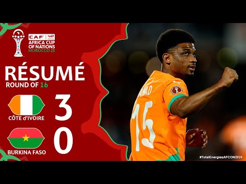 Côte d'Ivoire Burkina Faso | 3-0 | Résumé | CAN 2025 - #TotalEnergiesAFCON2025