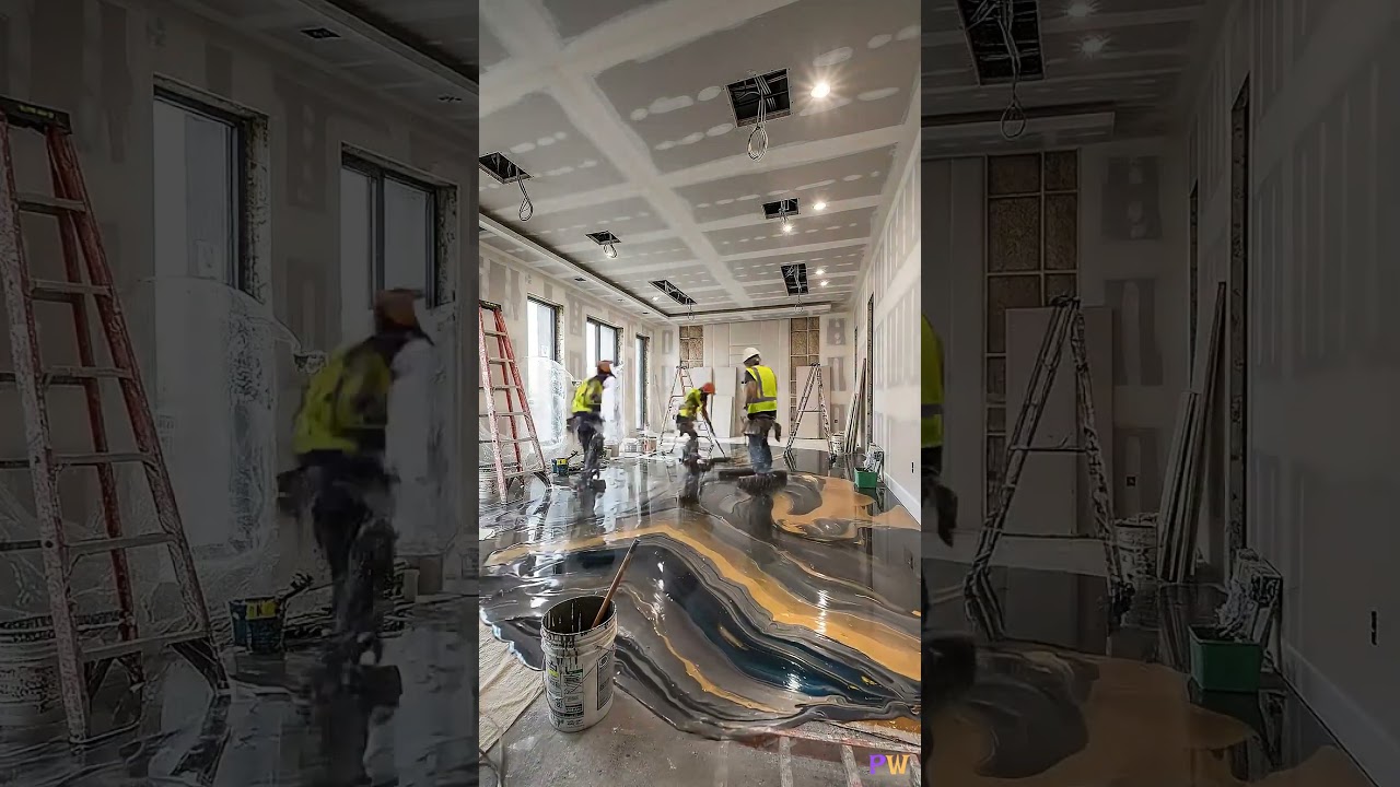 THE ULTIMATE MASTER SUITE REVEAL: Metallic Epoxy Floor Art #epoxy #housedesign #floor #shorts