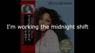 Donna Summer - Working the Midnight Shift LYRICS - SHM &quot;Once Upon A Time&quot; 1977