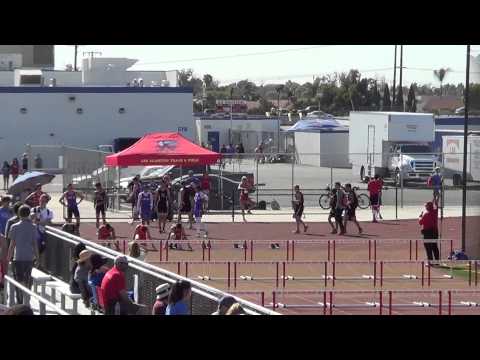 JVB 110m Hurdles vs HB 4-16-15 - Los Alamitos Boys