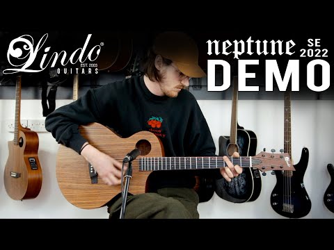 Lindo Left Handed Neptune SE V2 Electro Acoustic Guitar Mahogany and Walnut + Padded Gigbag image 12