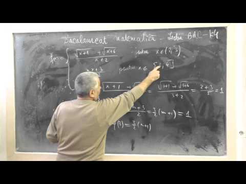 Lectia BAC 41 -  Continuitatea unei functii cu parametru m