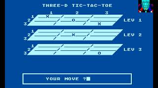 Atari 800 Game:   3D Tic-Tac-Toe [3x3x3 version] (1979)