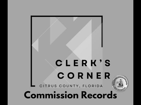 Clerk's Corner - Commission Records