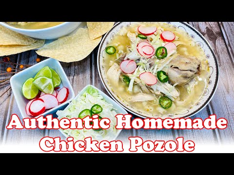 Authentic homemade Chicken Pozole Blanco
