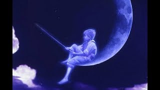 Мальчик с удочкой на луне