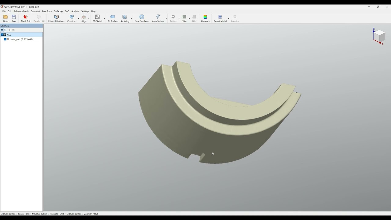 Scan To CAD Tutorial | QUICKSURFACE Example Files