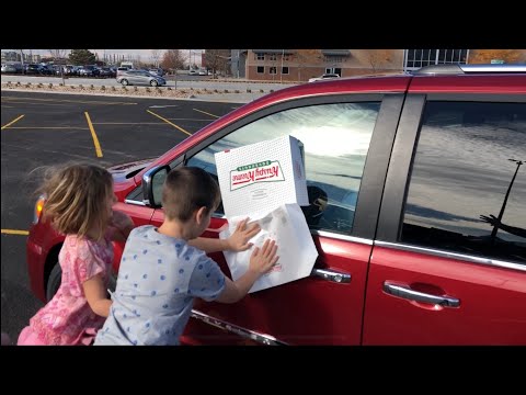 Kid Temper Tantrum Doesn't Like Krispy Kreme Donuts - Throws Box At Van [ Original ]