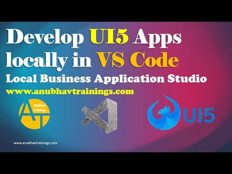 Develop UI5 apps locally using VS Code | Locally running Business Application Studio | SAP UI5 dev
