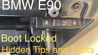 BMW E90 Tips and Tricks, Hidden Button Trunk Locked, Boot Locked - Won’t Open