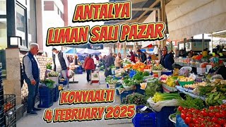 Antalya Konyaaltı Liman Salı Pazarı 4 Febuary 2025 #antalya #konyaaltı