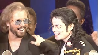 Michael Jackson&#39;s speech crashed by a Bee Gee