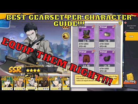 Equip your Characters Properly with this Guide!!! GEARSET GUIDE!!! One Punchman: The Strongest