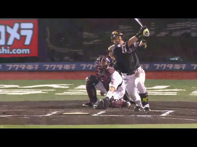 【6回表】ホークス・松田のフェンスを直撃する3ベースヒットで勝ち越しに成功!! 2018/5/15 E-H