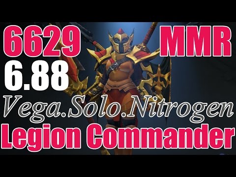 Legion Commander 6.88 6629MMR Vega.Solo.Nitrogen Dota 2 Pro Gameplay