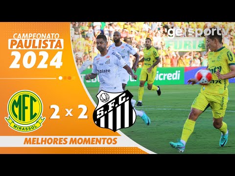 Gols e lances de Mirassol x Santos