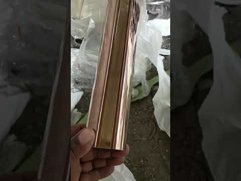 1/2 to 3 inch round rose gold ss pipe, 6 meter, thickness: 1...