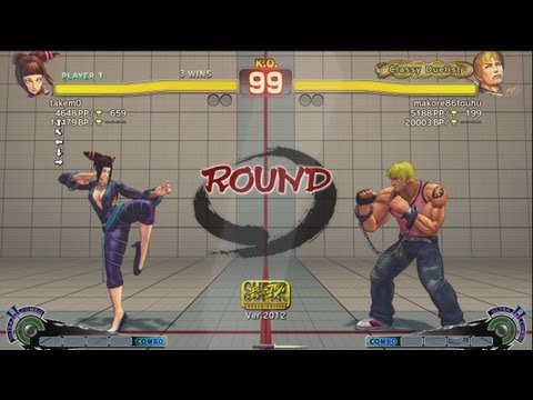 Fujinken (Juri) vs makore86touhu (Cody) - AE 2012 Matches *720p*