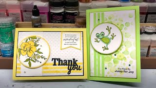 Let’s Make a 5x7 Card - 2 Cards - Stenciling, Stamping and Embossing