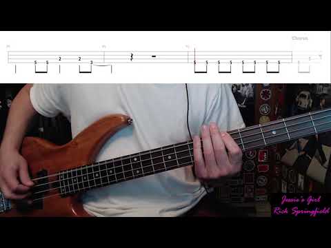 Jessie's Girl by Rick Springfield - Bass Cover with Tabs Play-Along