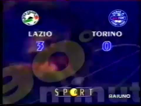 1999-00 (3a - 19-09-1999) Lazio-Torino 3-0 [Veron(R),S.Inzaghi,Salas] Servizio 90°Minuto Rai1