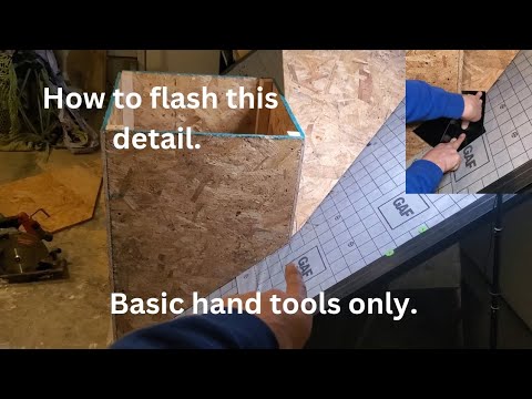 How To: Flashing For Chimney With Cricket. Basic Hand Tools Only.