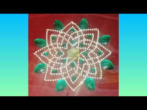 How to make Rearrangeable Kundan Rangoli/Lakshmi Hrudaya Rangoli/Pooja Room Rangoli/Hridaya Kamalam