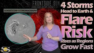 4 Storms Head to Earth & Flare Risk Rises as Regions Grow Fast | Solar Storm Forecast 27 August 2026