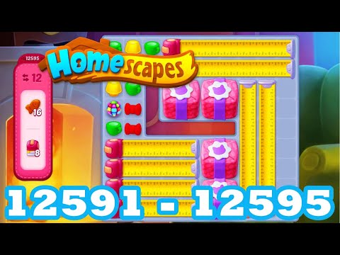 Homescapes Level 12591 - 12595 HD 3 - match puzzle Gameplay | android | IOS | 12592 | 12593 | 12594