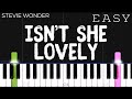 Stevie Wonder - Isn't She Lovely | EASY Piano Tutorial