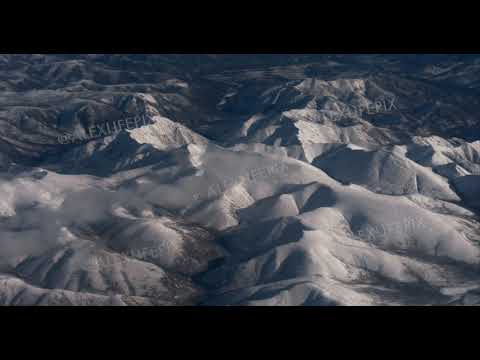 Flight over the highlands. Amazing pictures were drawn by nature in Siberia