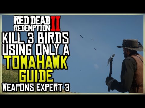KILL 3 BIRDS WITH A TOMAHAWK GUIDE - WEAPONS EXPERT 3 - RED DEAD REDEMPTION 2